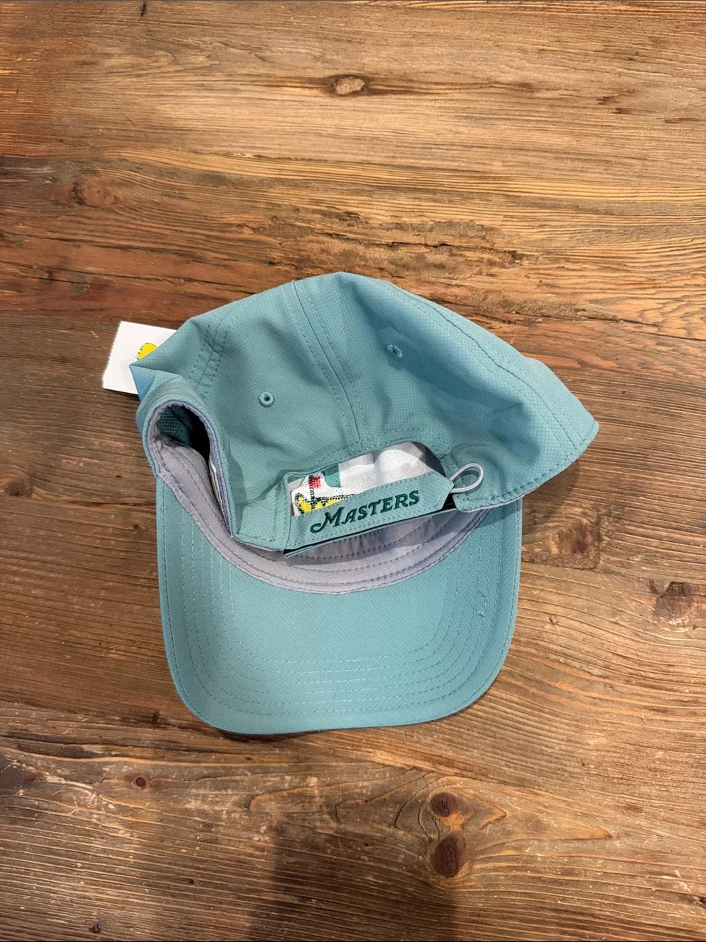 Masters Light Blue Baseball Cap with Yellow & Red Embroidered Logo
